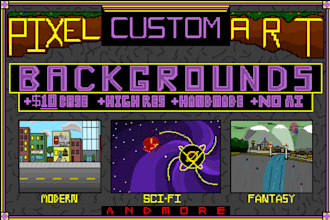 create professional, custom pixel art scenes for your project
