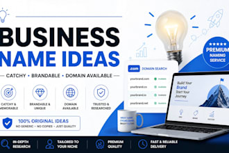 create catchy business names with available domain names