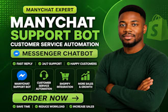 manychat support bot, customer service automation, messenger chatbot