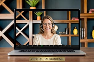 design custom zoom background, office meeting mockup, virtual office