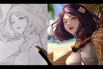 draw beautiful anime art
