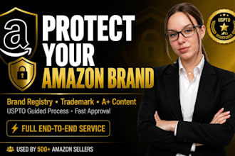 setup amazon brand registry and uspto trademark filing
