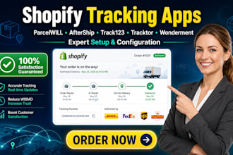 setup shopify tracking parcelwill aftership track123 tracktor wonderment apps