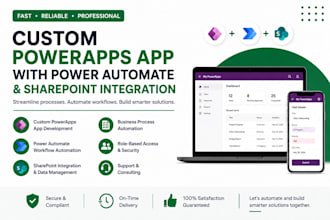 custom powerapps app with power automate and sharepoint integration
