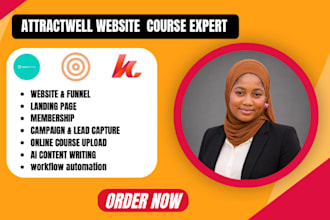 setup attractwell website getoiling launch expert online course kajabi thinkific