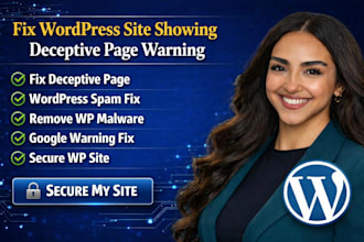 fix wordpress site showing deceptive page warning