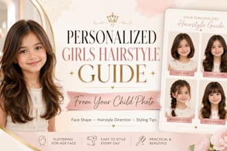 create a girls hairstyle guide from your child photo