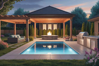 design pergola patio cover gazebo and backyard landscape