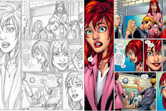 be your digital comic colorist graphic novel manga webcomic and comic artist