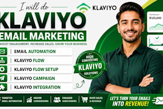 do email automation, klaviyo flow setup, klaviyo campaign and integration