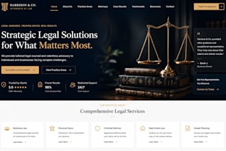 design a squarespace or wix law firm website legal consultants attorneys website