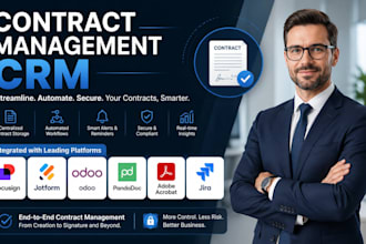 setup contract management docusign jotform odoo pandadoc adobe acrobat jira CRM