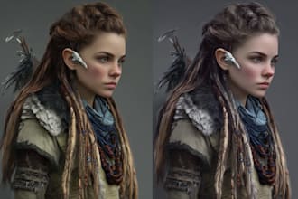 design and illustrate realistic characters