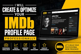 create and optimize your imdb page professionally for films movies drama