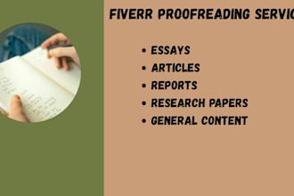 proofread and copy edit your work