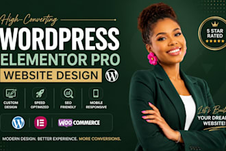 create modern wordpress website with elementor pro design