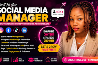 be your social media manager and instagram marketing content creator