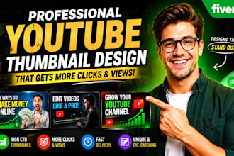 design catchy youtube thumbnails for faceless channel