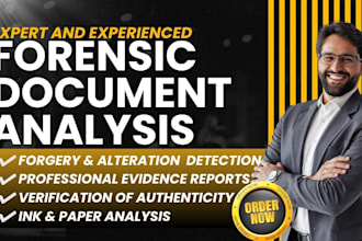 do forensic document analysis for forgery and alteration detection, report