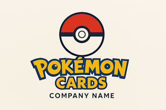 design a modern pokemon cards logo with new concepts