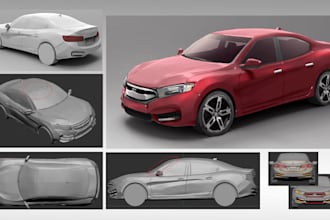 realistic 3d car model and automotive render in blender