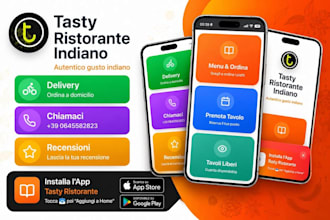 design a modern restaurant website or web app