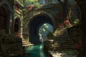 create fantasy environment concept art