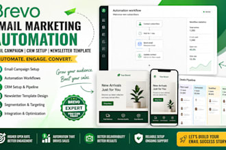 setup brevo email marketing automation, email campaign, crm newsletter template