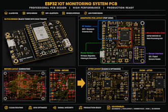 design professional pcb using altium, kicad, easyeda, eagle cad and arduino
