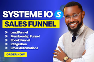 systeme io sales funnel, systeme io landing page, systeme io website