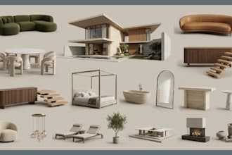 build low li full perm 3d mesh furniture for second life sims imvu vrchat gtav