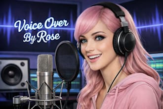 record a seductive female voice over with fast 24 hour games and characters
