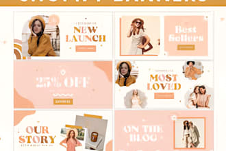 design high converting shopify banner hero image and web ads