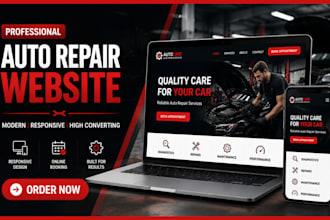 design highly converting auto repair website auto shop mechanic service website