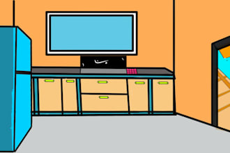 draw custom cartoon backgrounds