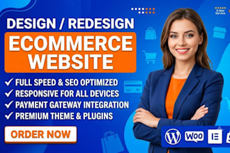 build wordpress woocommerce website ecommerce online store webshop elementor
