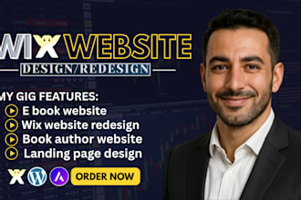 redesign wix author website book website ebook landing page portfolio