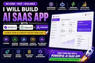 build a no code ai saas app with base44, openai and automation