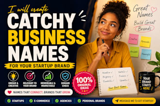 create catchy business name ideas for your startup brand