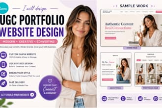 design canva ugc portfolio website media kit and landing page
