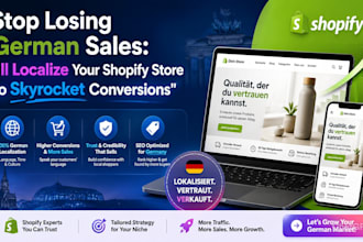do shopify store setup and localization for germany trust badge gdpr impressum
