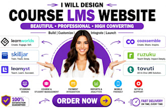 design learnworlds skilljar learnyst coassemble ruzuku tovuti course lms website