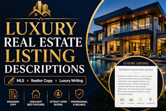 write luxury real estate listing descriptions