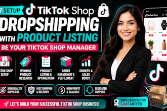 setup your tiktok shop and manage dropshipping