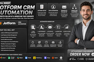 build jotform CRM automation, prospects follow up and workflow