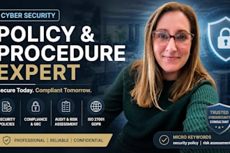 write cyber security policy procedure and iso compliance