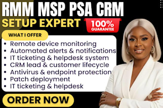 setup rmm msp psa crm ninjaone atera syncro pulseway n able kaseya connectwise