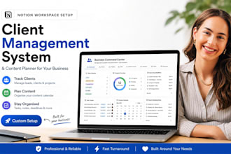 create a notion client management system notion content planner