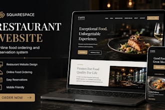 build squarespace restaurant website online food ordering reservation system