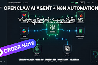 set up open claw ai agent n8n automation whatsapp chatbot integration